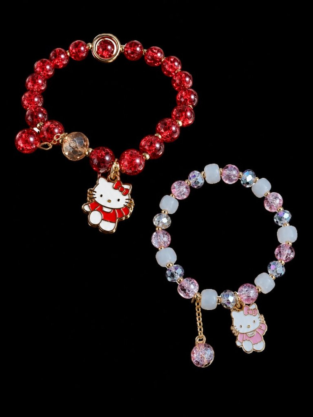 2 HK Beaded Charm Bracelets